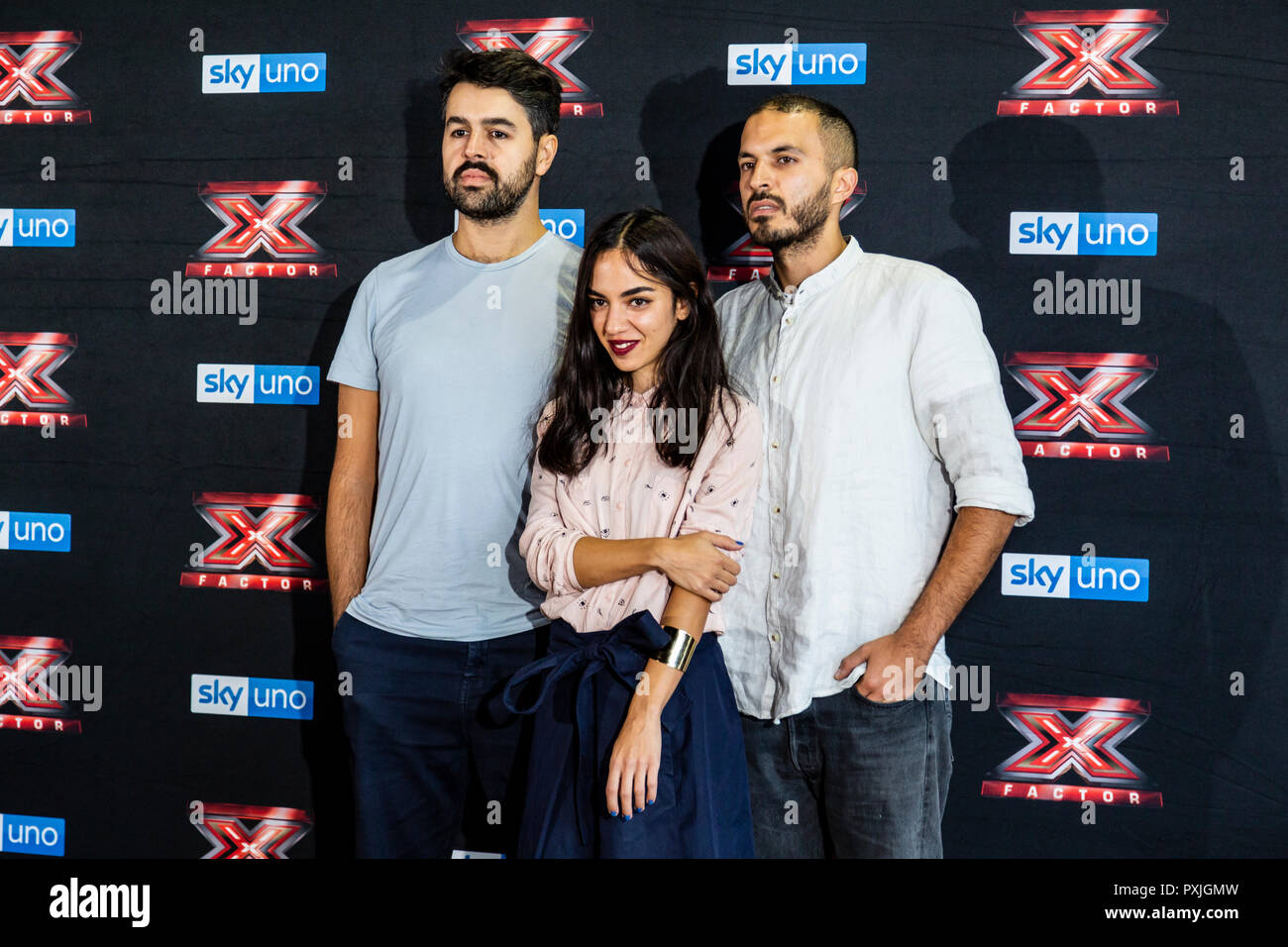 Milano, Italia. 22 ottobre, 2018. X-Factor 12 Live photo call, Milano, Italia Credito: Valeria Portinari/Alamy Live News Foto Stock