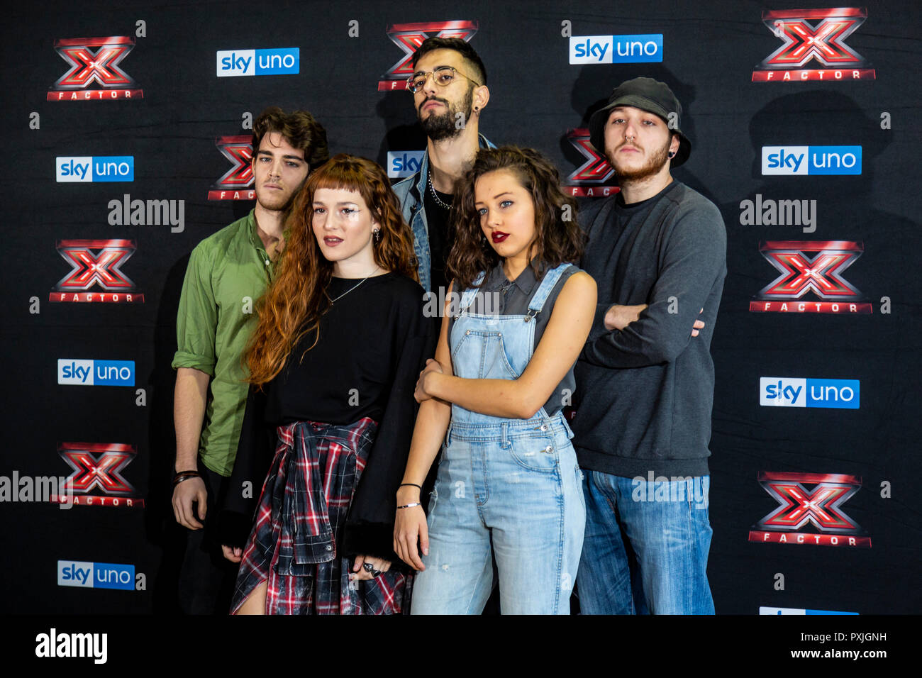 Milano, Italia. 22 ottobre, 2018. X-Factor 12 Live photo call, Milano, Italia Credito: Valeria Portinari/Alamy Live News Foto Stock