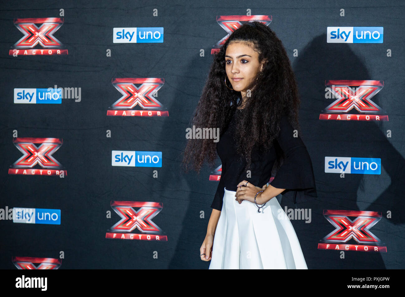 Milano, Italia. 22 ottobre, 2018. X-Factor 12 Live photo call, Milano, Italia Credito: Valeria Portinari/Alamy Live News Foto Stock
