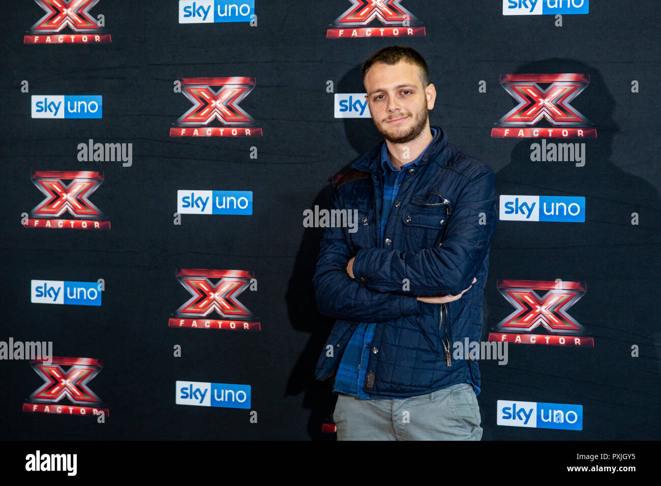 Milano, Italia. 22 ottobre, 2018. X-Factor 12 Live photo call, Milano, Italia Credito: Valeria Portinari/Alamy Live News Foto Stock