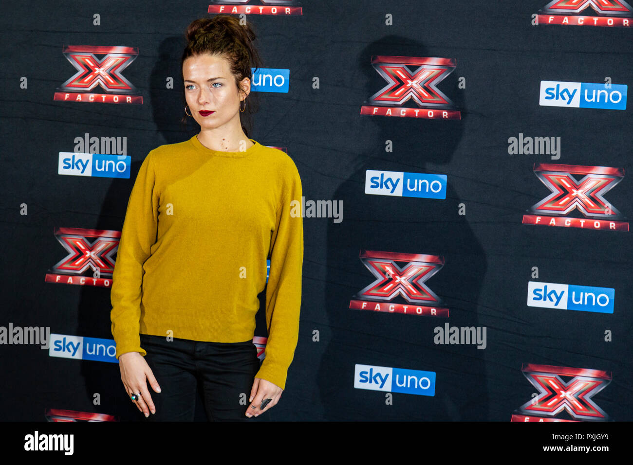 Milano, Italia. 22 ottobre, 2018. X-Factor 12 Live photo call, Milano, Italia Credito: Valeria Portinari/Alamy Live News Foto Stock