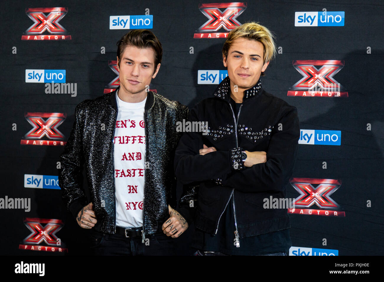 Milano, Italia. 22 ottobre, 2018. X-Factor 12 Live photo call, Milano, Italia Credito: Valeria Portinari/Alamy Live News Foto Stock