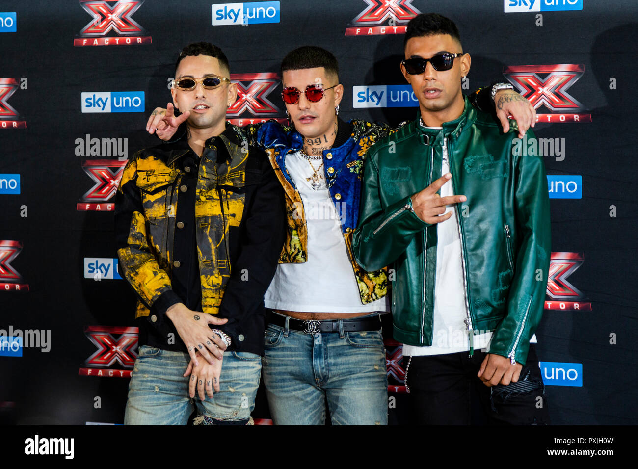 Milano, Italia. 22 ottobre, 2018. X-Factor 12 Live photo call, Milano, Italia Credito: Valeria Portinari/Alamy Live News Foto Stock