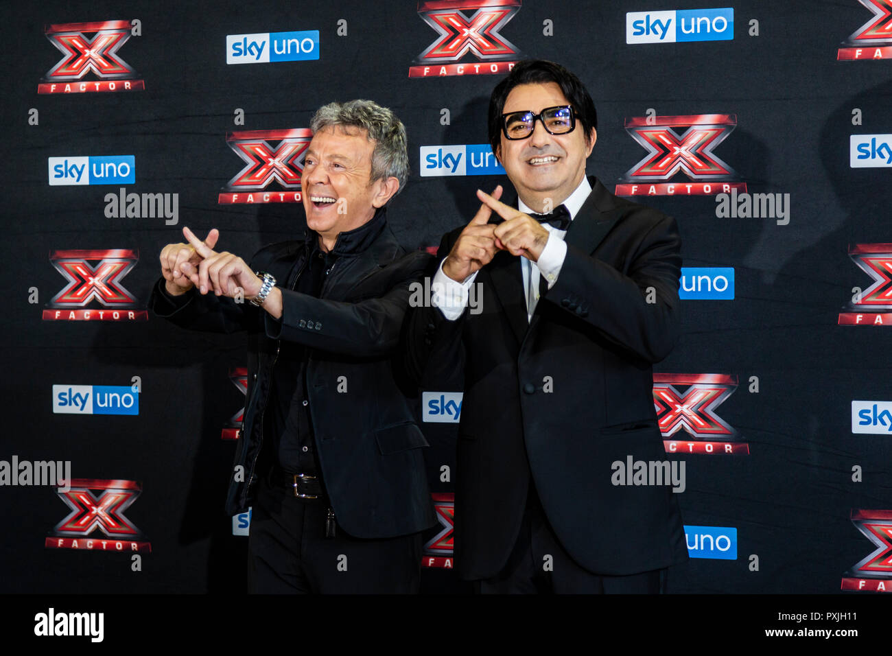 Milano, Italia. 22 ottobre, 2018. X-Factor 12 Live photo call, Milano, Italia Credito: Valeria Portinari/Alamy Live News Foto Stock