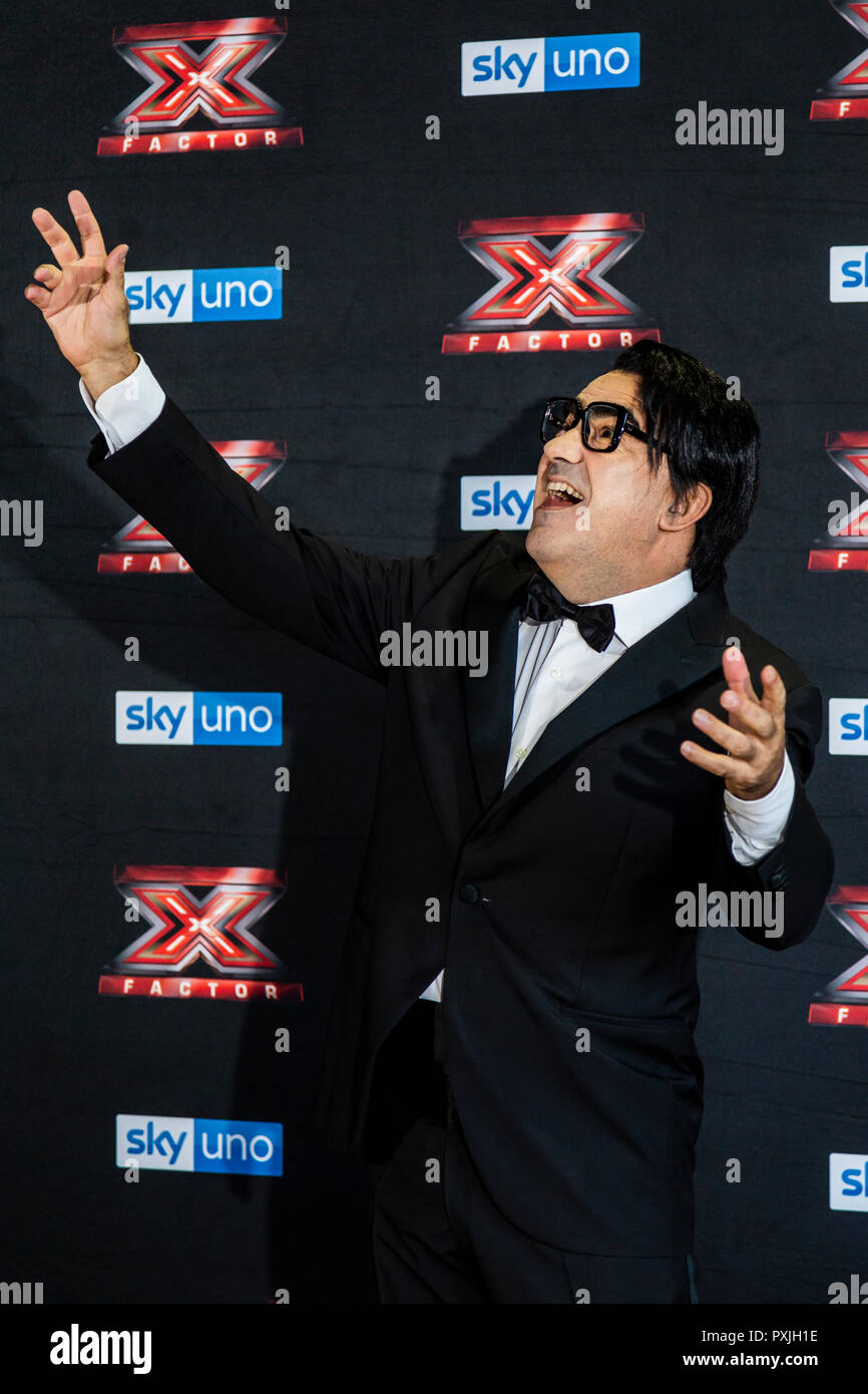 Milano, Italia. 22 ottobre, 2018. X-Factor 12 Live photo call, Milano, Italia Credito: Valeria Portinari/Alamy Live News Foto Stock