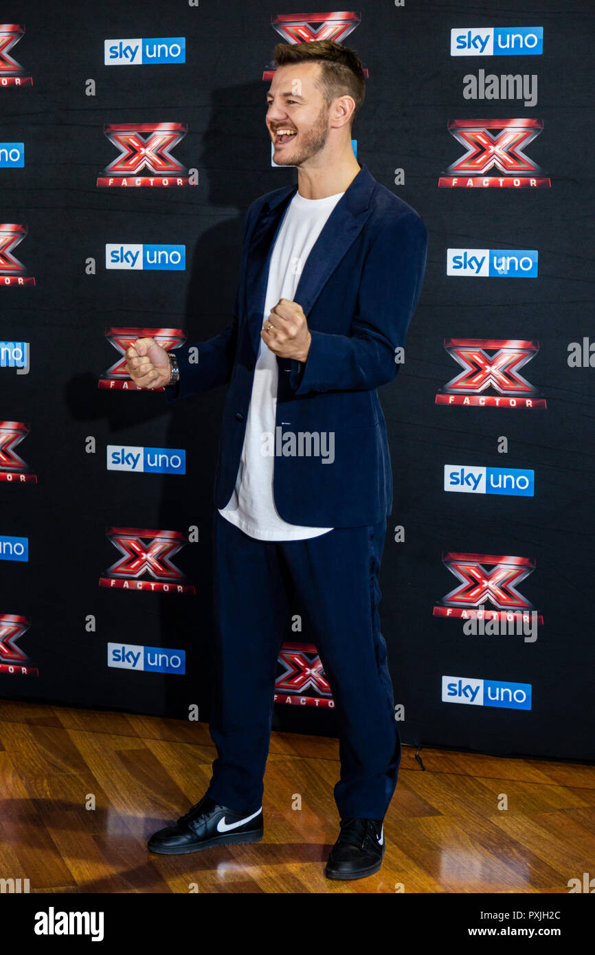 Milano, Italia. 22 ottobre, 2018. X-Factor 12 Live photo call, Milano, Italia Credito: Valeria Portinari/Alamy Live News Foto Stock