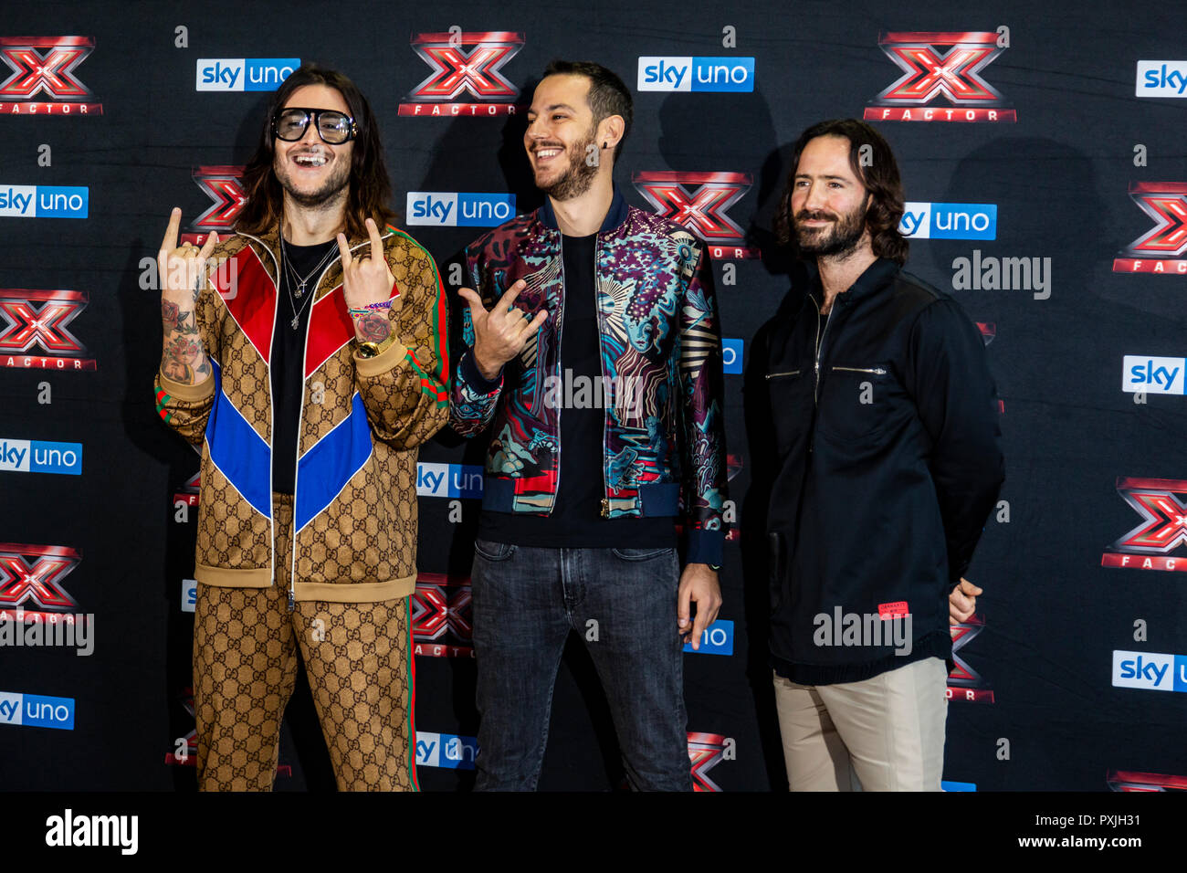Milano, Italia. 22 ottobre, 2018. X-Factor 12 Live photo call, Milano, Italia Credito: Valeria Portinari/Alamy Live News Foto Stock