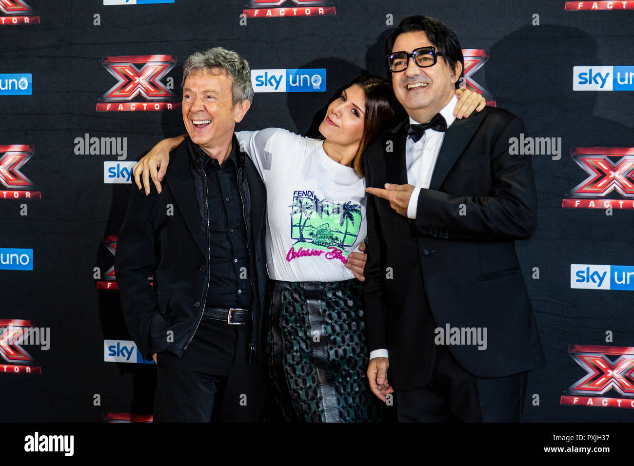 Milano, Italia. 22 ottobre, 2018. X-Factor 12 Live photo call, Milano, Italia Credito: Valeria Portinari/Alamy Live News Foto Stock