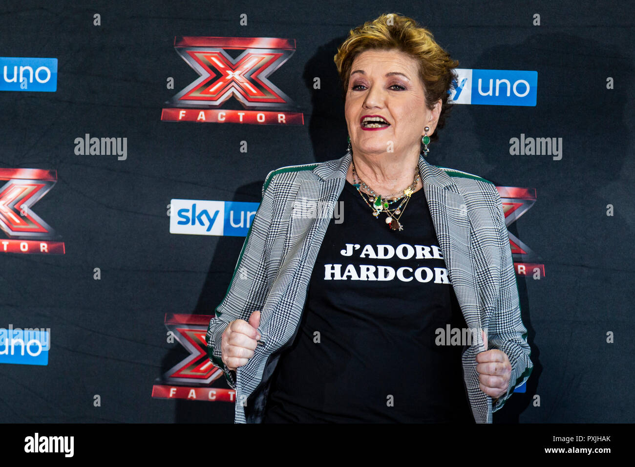 Milano, Italia. 22 ottobre, 2018. X-Factor 12 Live photo call, Milano, Italia Credito: Valeria Portinari/Alamy Live News Foto Stock