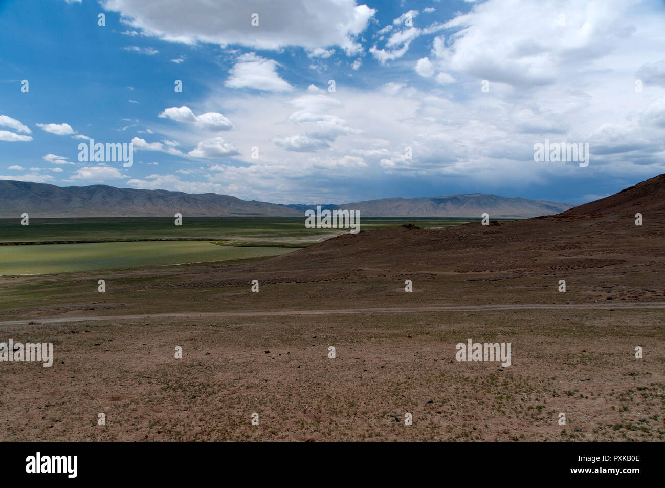 Appendice Lago (хавсралт нуур) e Bayankhongor montagne, Galuut somma, Bayankhongor provincia (Aimag), Mongolia Foto Stock