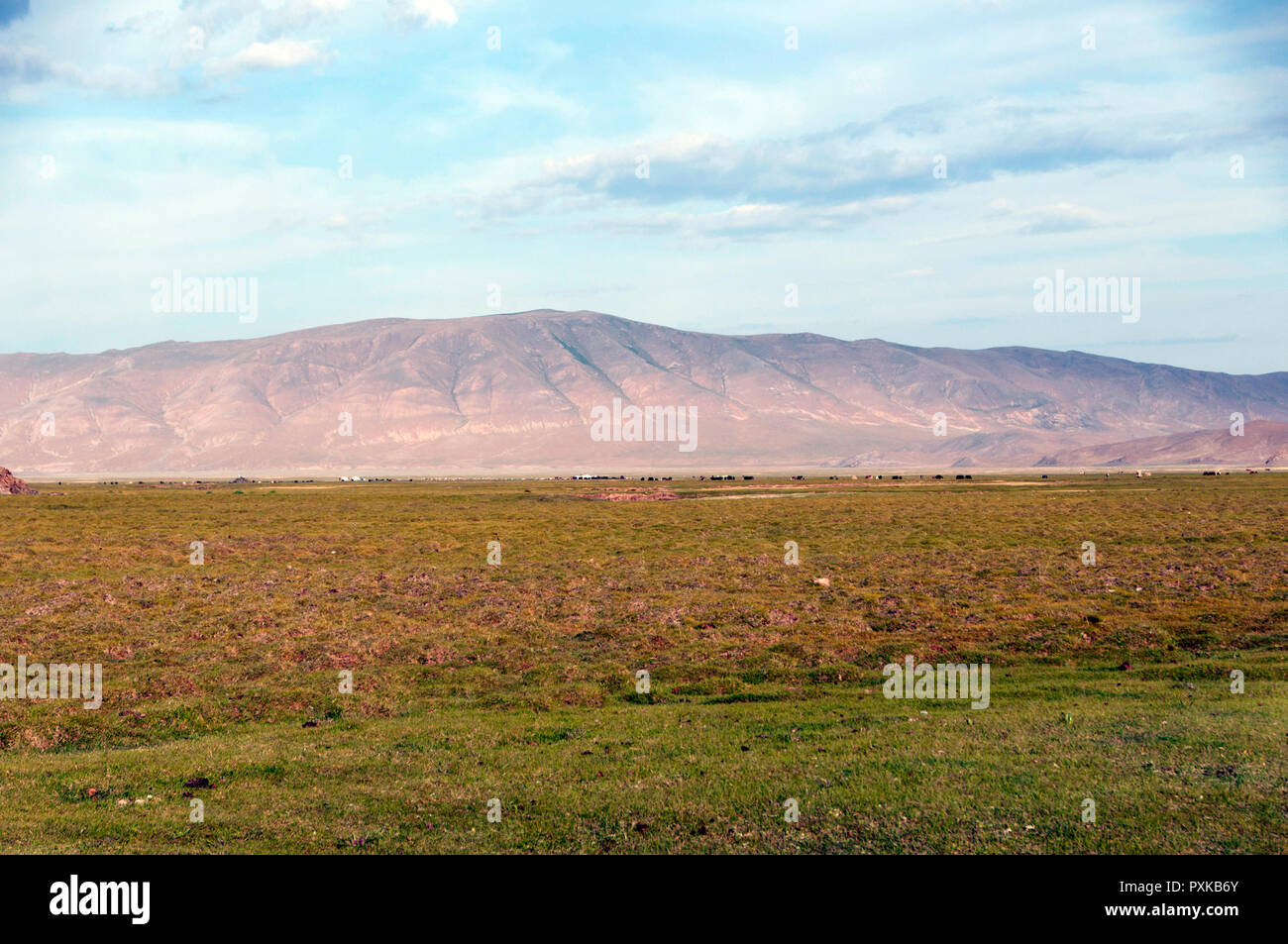 Anomalia-innalzate mountain range vicino Galuut, Bayankhangor Provincia, Mongolia Foto Stock