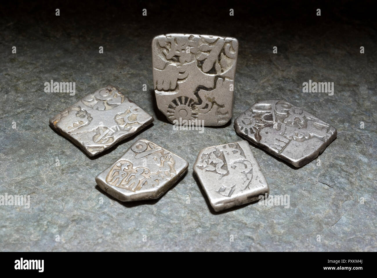 Indiano antico monete Foto Stock