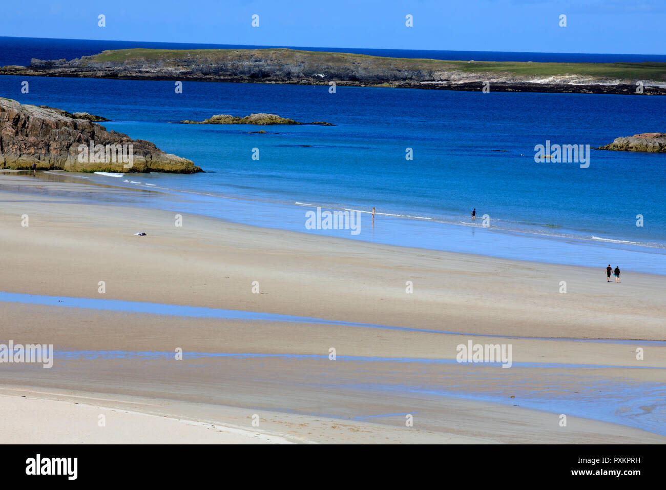 Le spiagge a Durness penisola, Scozia, altopiani, Regno Unito Foto Stock