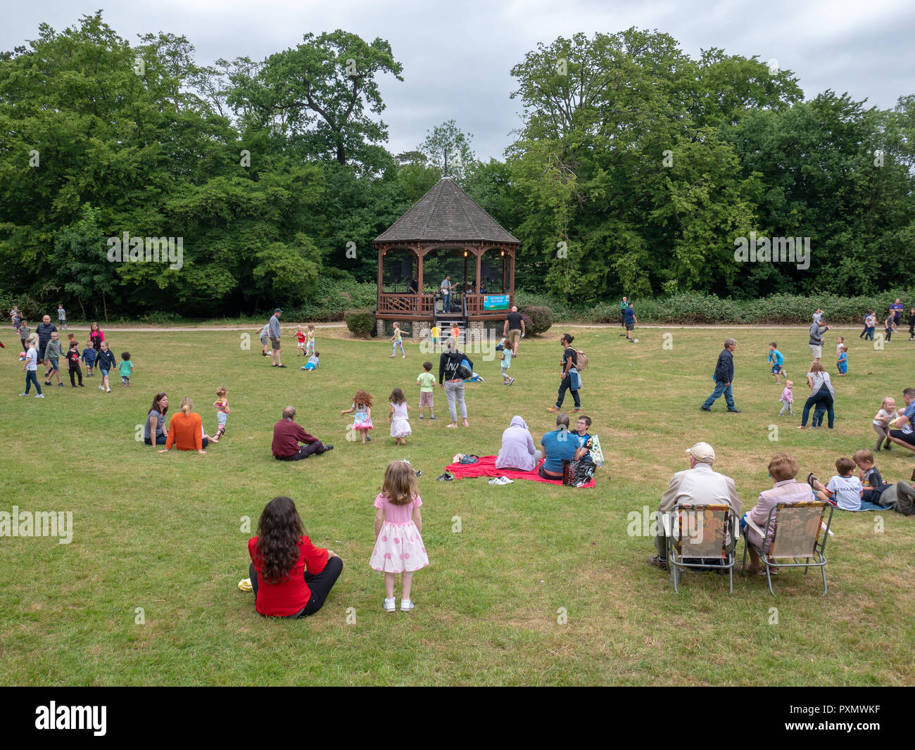 Campi collinosi park, Enfield, Regno Unito, Londra Foto Stock