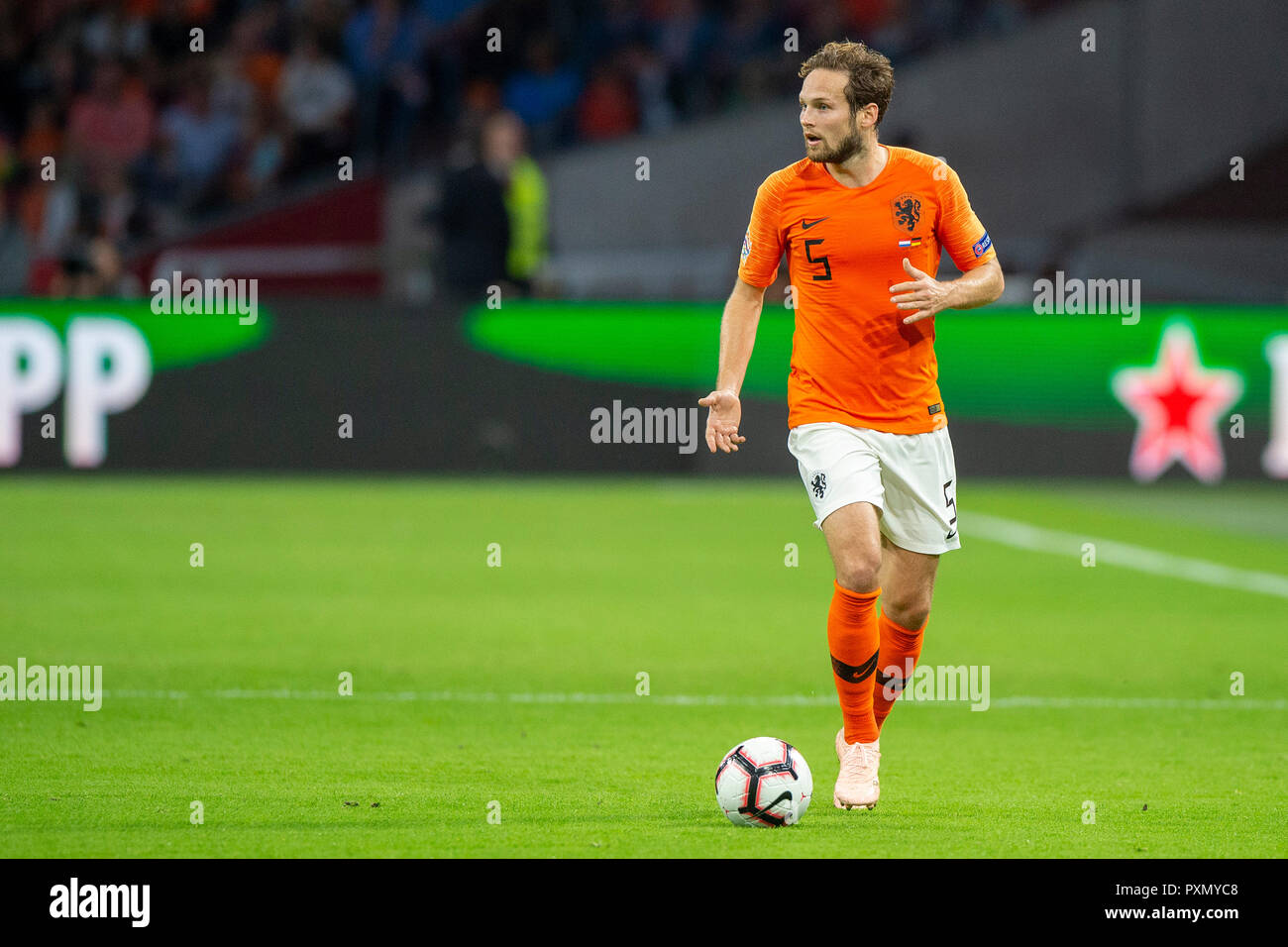 13-10-2018: Voetbal: Nederland v Duitsland: Amsterdam UEFA Nazioni League 2019 Daley Blind dei Paesi Bassi Foto Stock