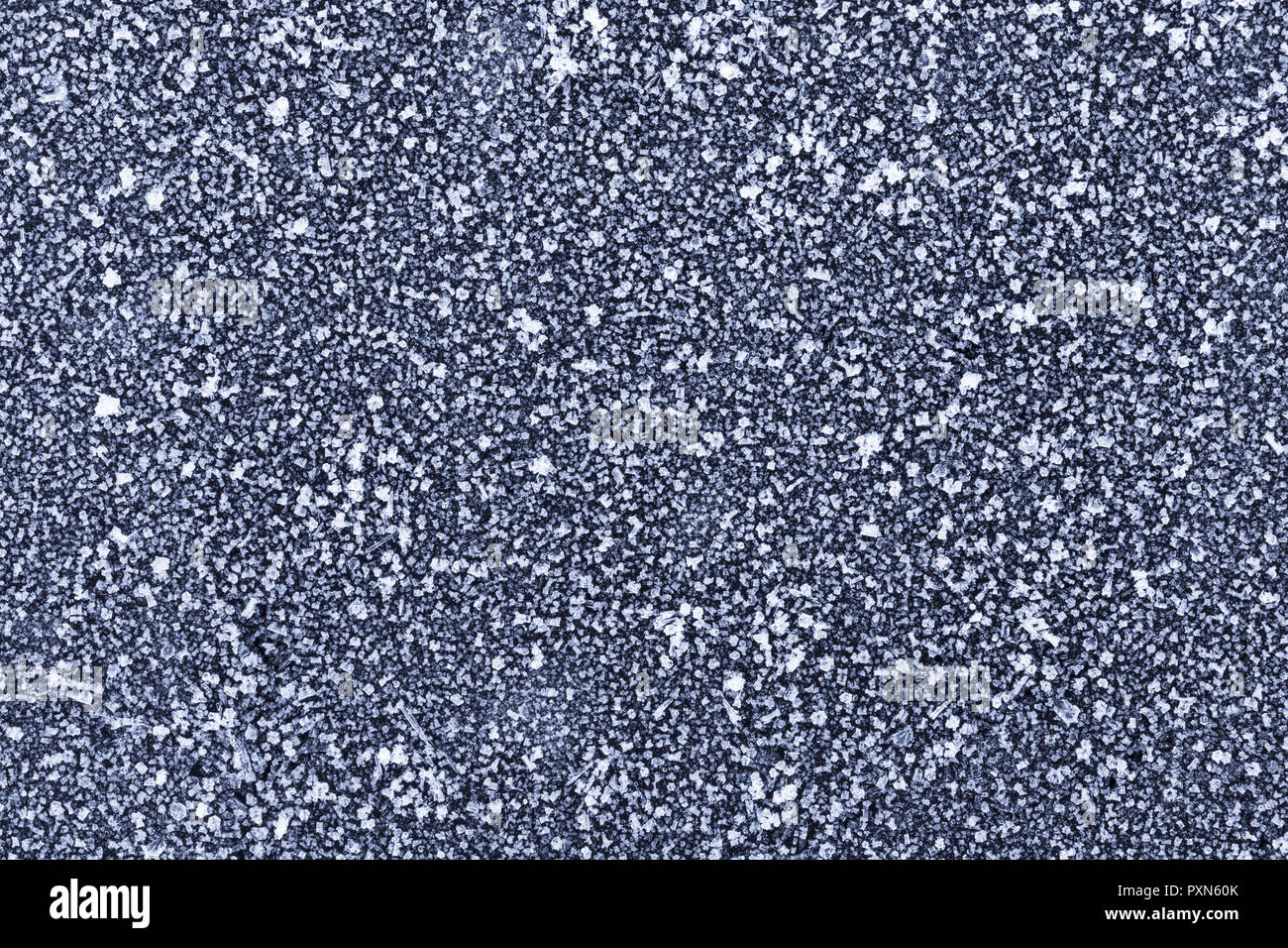 In prossimità di una trasformata per forte gradiente frost trama casuale. Adatti per uso come un inverno sfondo. Foto Stock