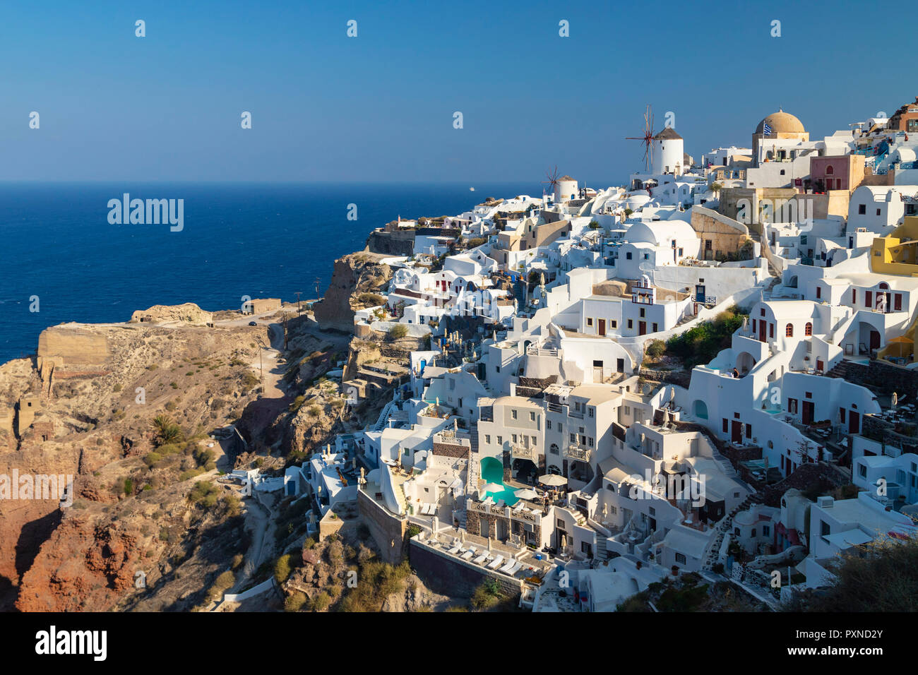Grecia CICLADI, Santorini (Thira), Ia (Oia) e della caldera di Santorini Foto Stock