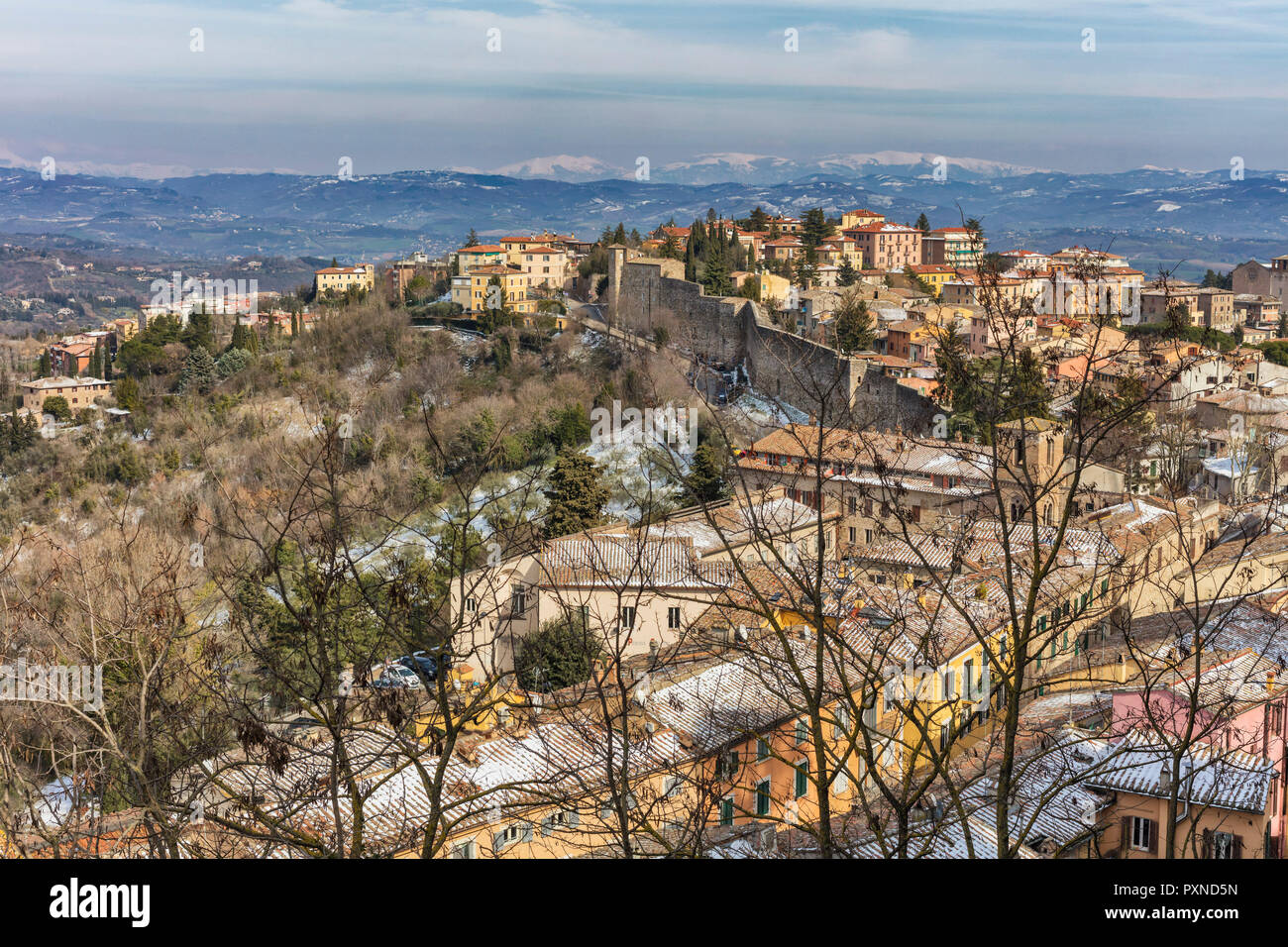 Cityscape, Perugia, Umbria, Italia Foto Stock
