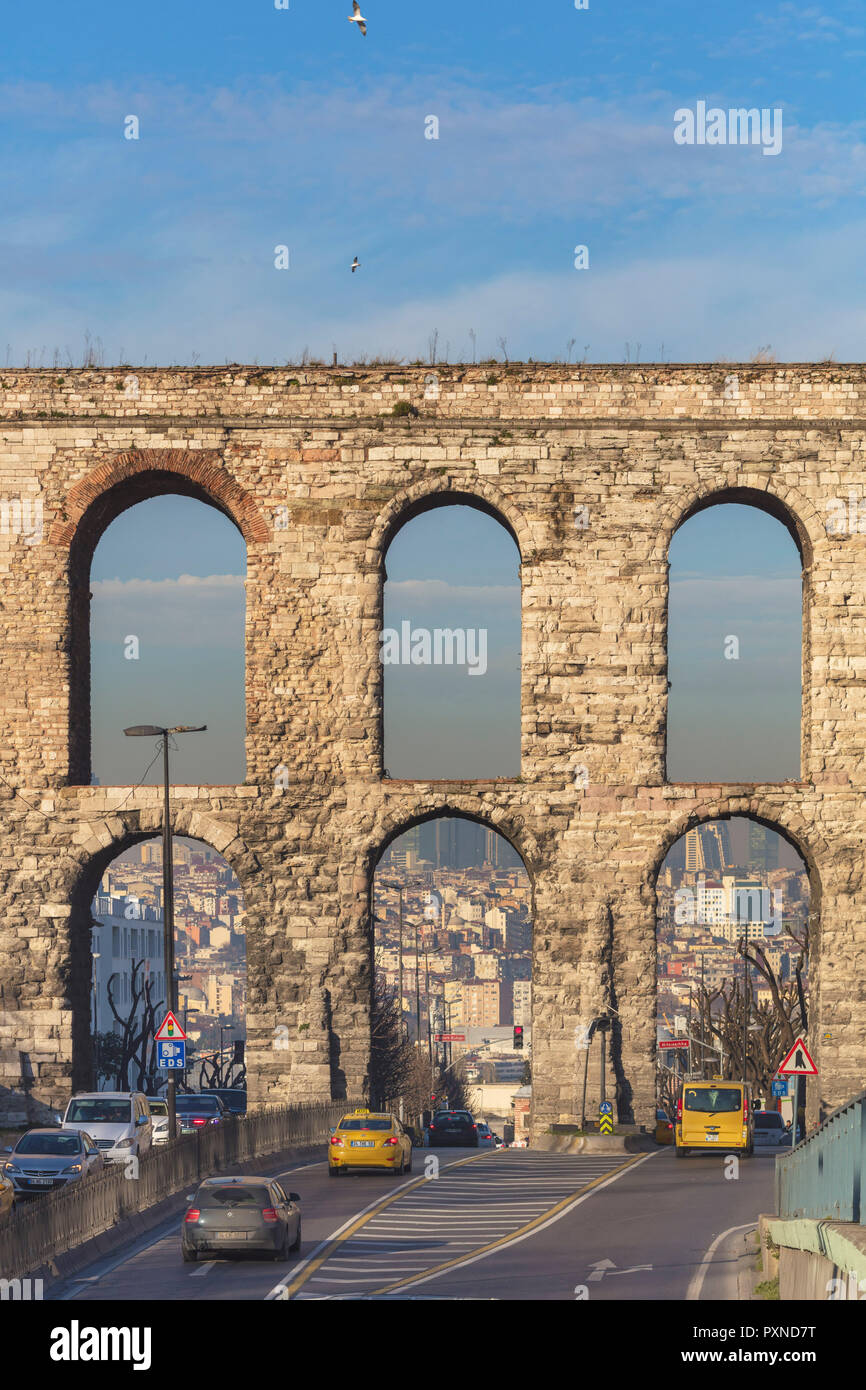 Acquedotto di Imperatore Valente (368), Valens Su Kemeri, Istanbul, Turchia Foto Stock