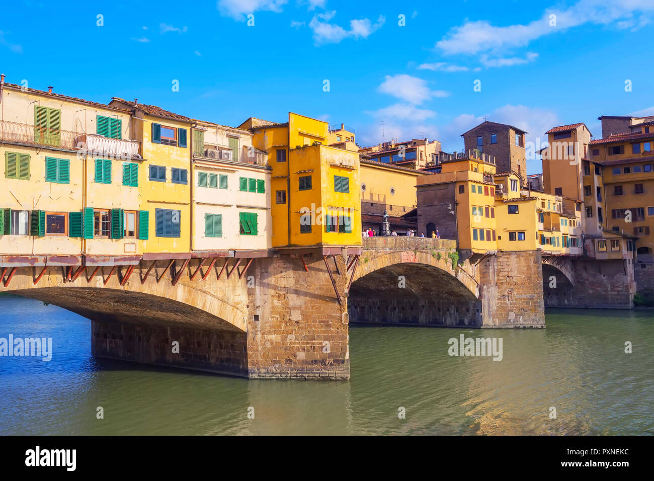 Ponte Vecchio, Firenze, Toscana, Italia, Europa Foto Stock