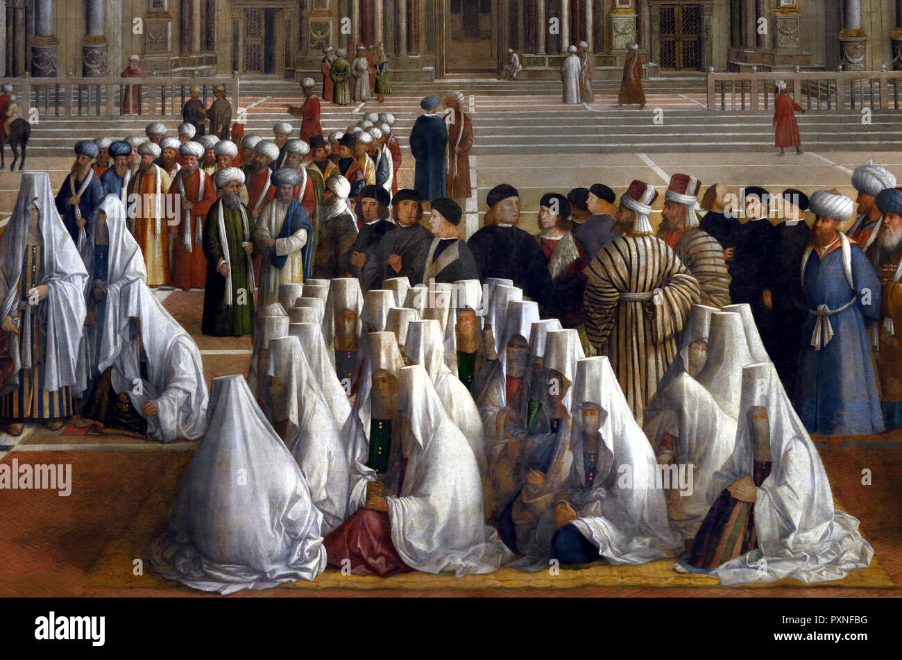 San Marco la predicazione in Alessandria 1504-1507, Gentile Bellini e Giovanni Bellini, Italia, italiano . Foto Stock