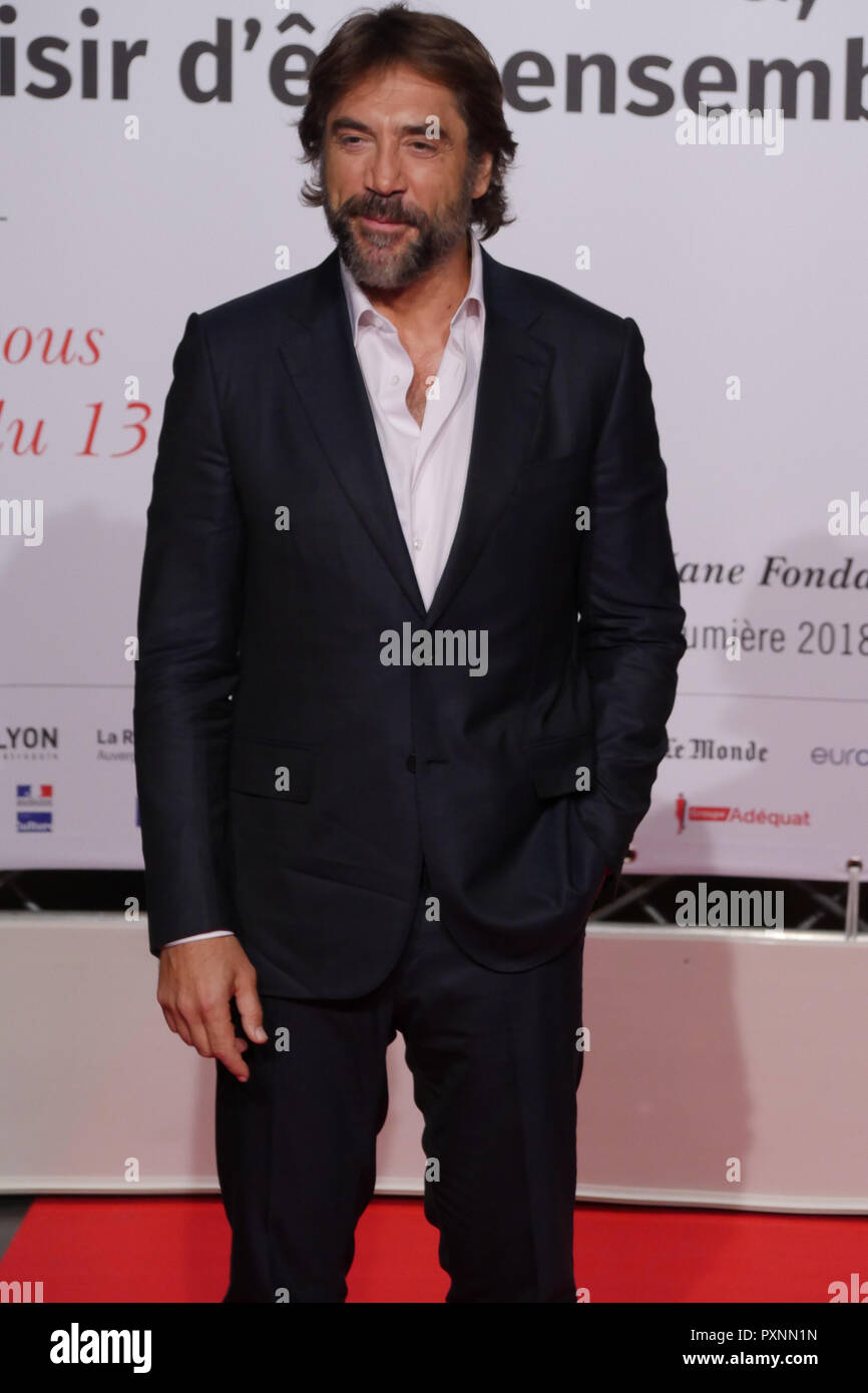Attore spagnolo Javier Bardem a Lumiere Film Festival, Lione, Francia Foto Stock