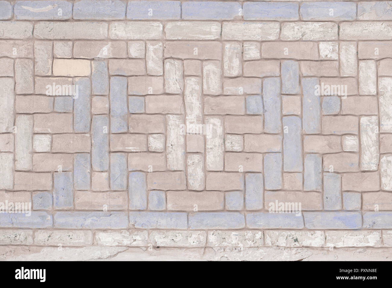 Mosaico colourful texture sulla parete Foto Stock
