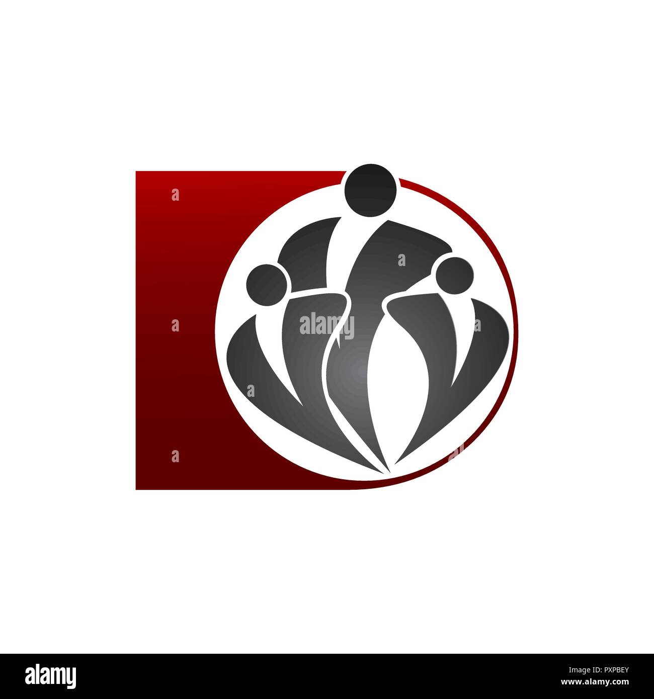 La comunità umana modello logo illustrazione vettoriale design icona Illustrazione Vettoriale