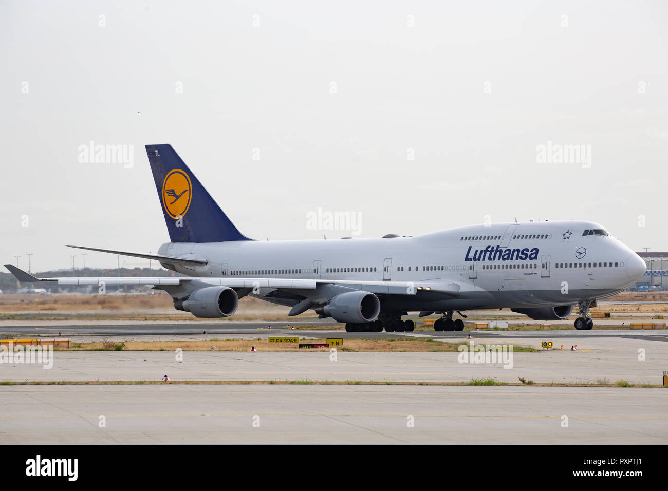 Boeing 747-400 All'aeroporto di Francoforte (FRA) am Flughafen Frankfurt am Main (FRA), 23.09.2018 Foto Stock