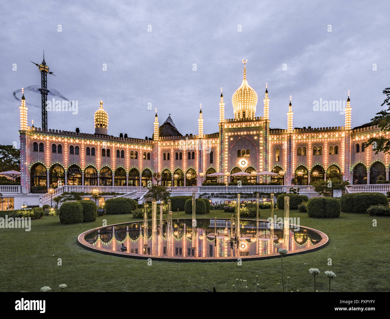 Parco di divertimenti di Tivoli, Copenaghen, Danimarca, Europa Foto Stock