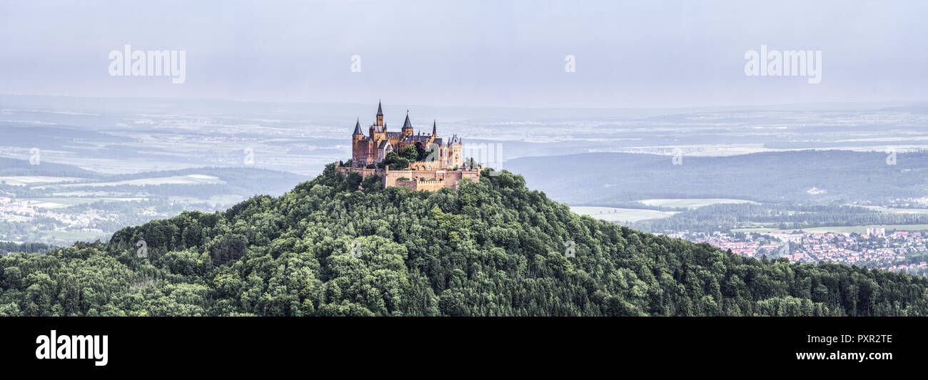 Burg Hohenzollern Castello Svevo, Alp, Baden-Wuerttemberg, Germania, Europa Foto Stock