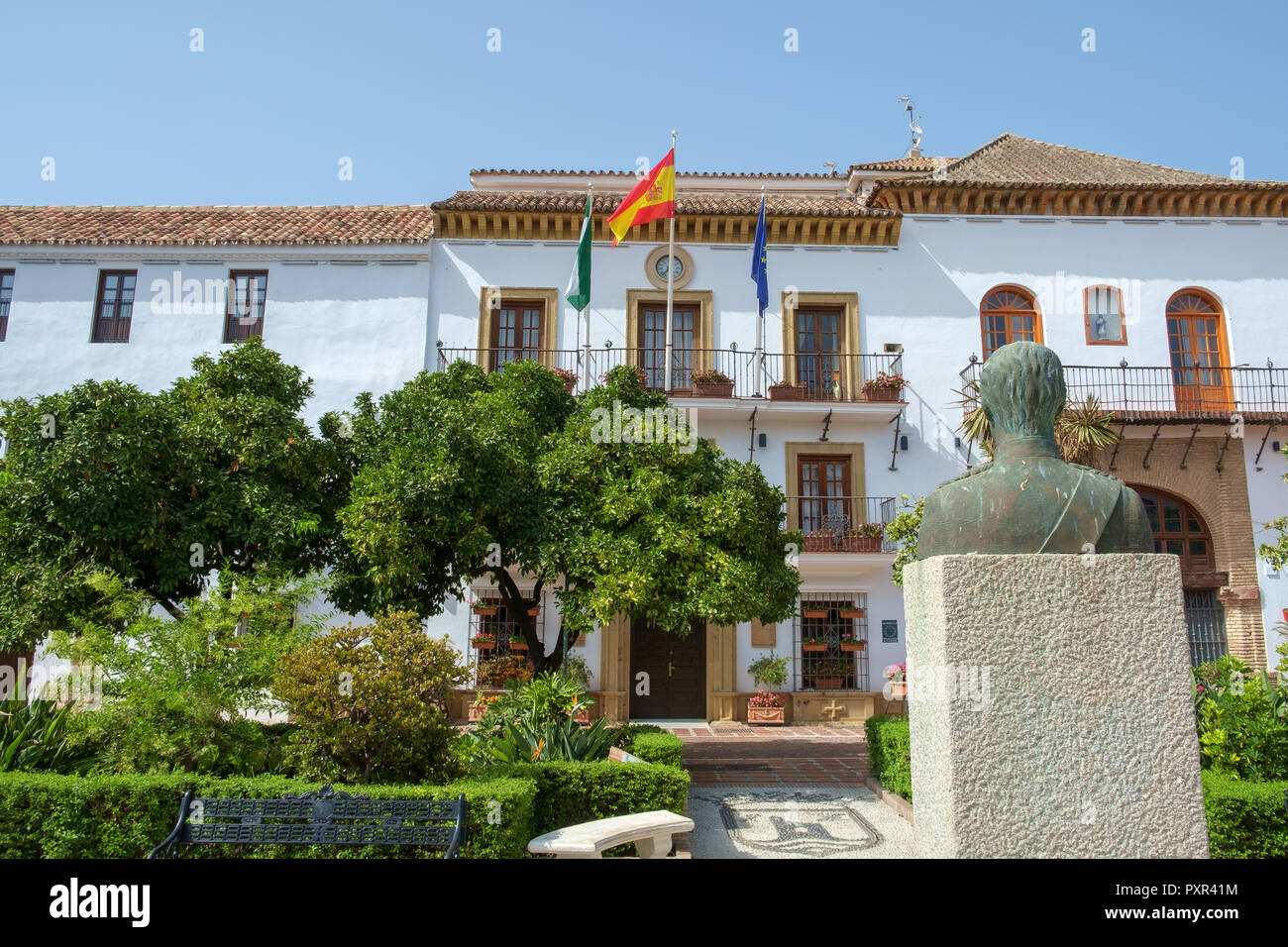 Quadrato arancione (Plaza de los Naranjos), Marbella, Spagna. Foto Stock