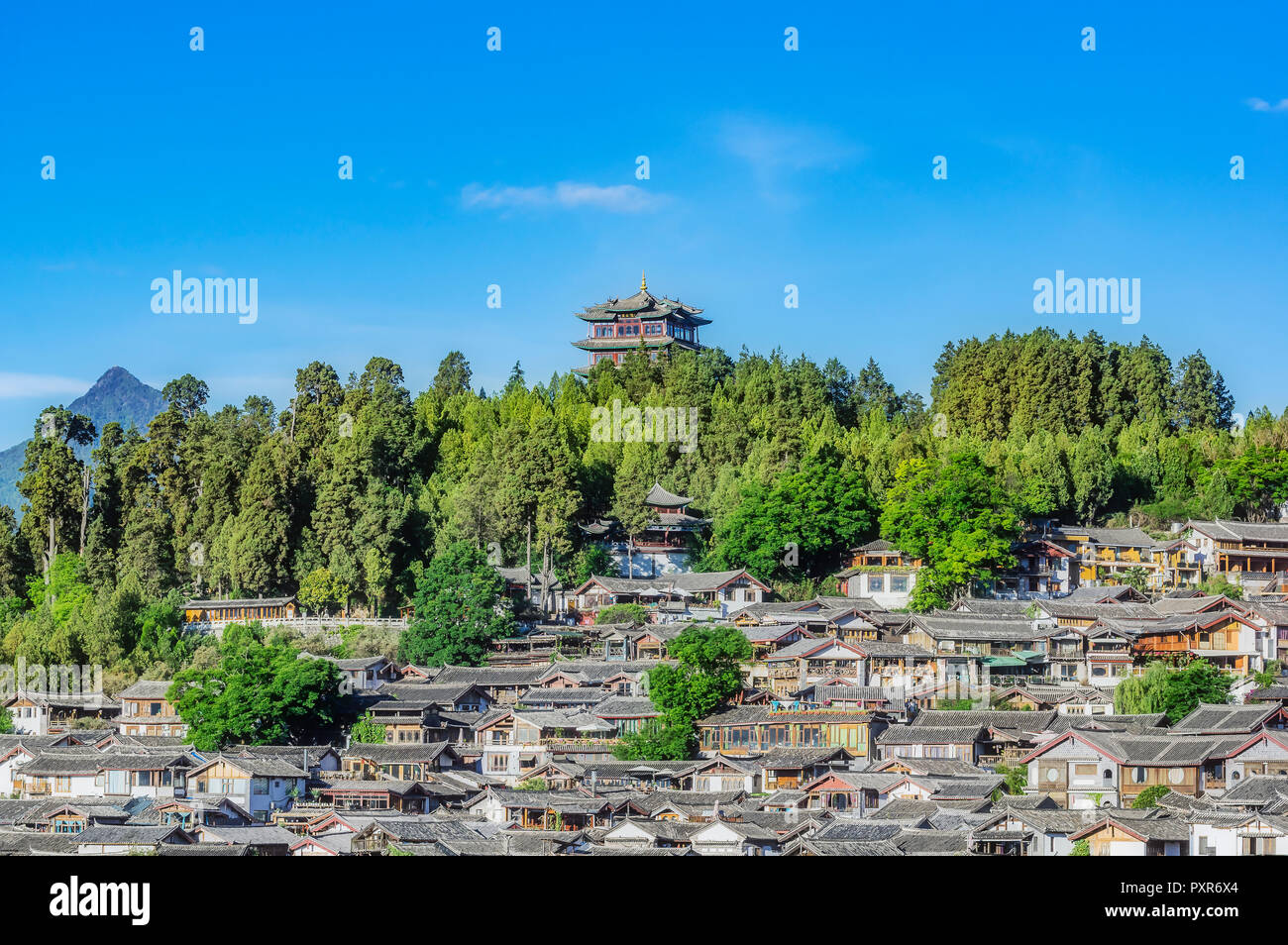 Cina Yunnan, Lijiang, cityscape Foto Stock