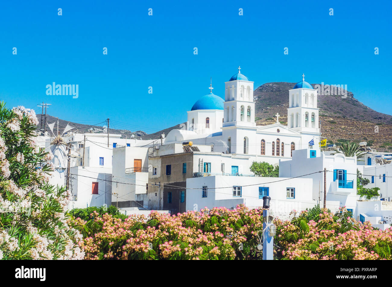 Grecia AMORGOS, chiesa Foto Stock