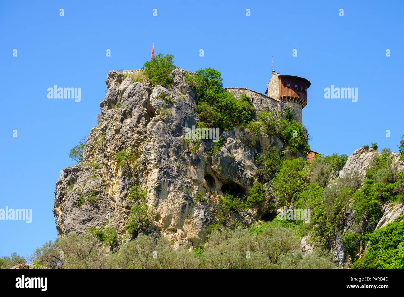 L'Albania, Tirana, Petrela, Castello Kalaja e Petreles Foto Stock