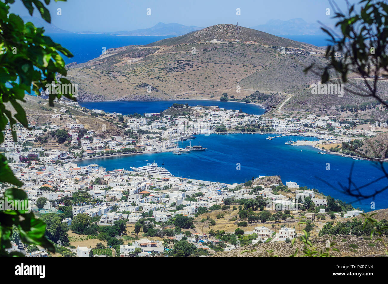 La Grecia, Patmos, townscape Foto Stock