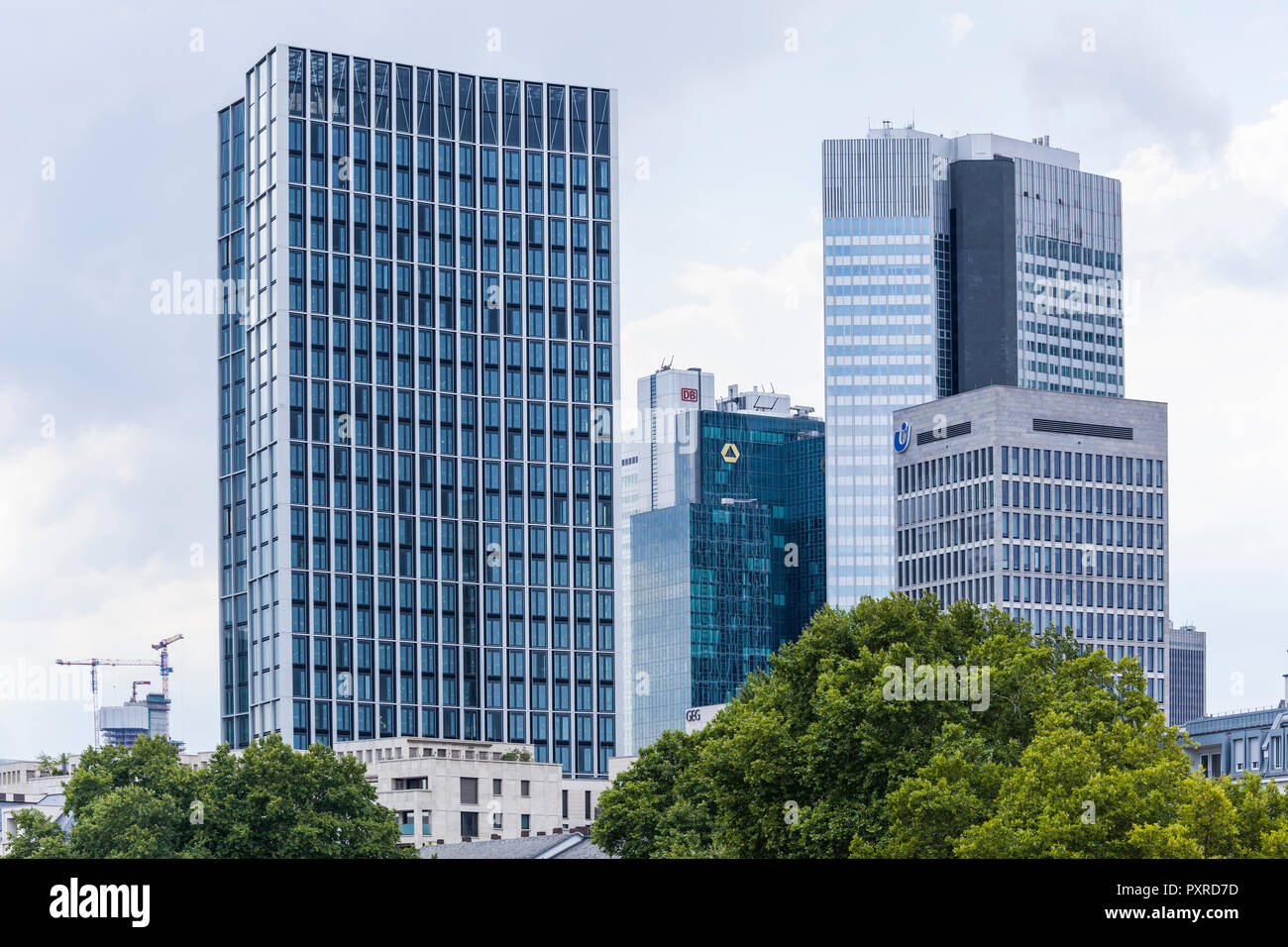 Germania, Hesse, Francoforte, quartiere finanziario Foto Stock