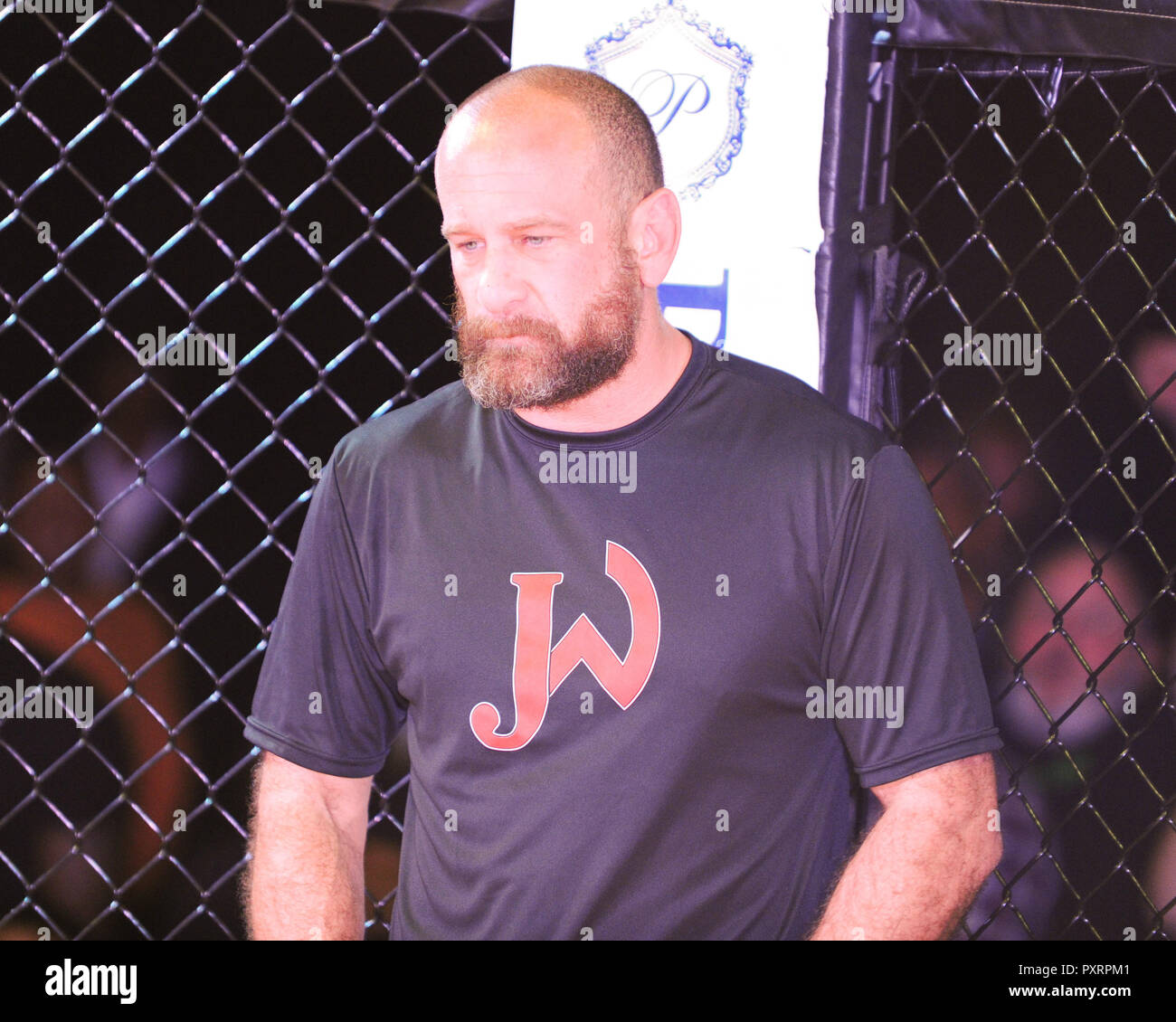 Tunica, MS, STATI UNITI D'AMERICA. Xx oct, 2018. MMA ed istruttore, Greg JACKSON, durante V3 combatte 70 al Fitz Casino in Tunica, MS. Kevin Langley/CSM/Alamy Live News Foto Stock