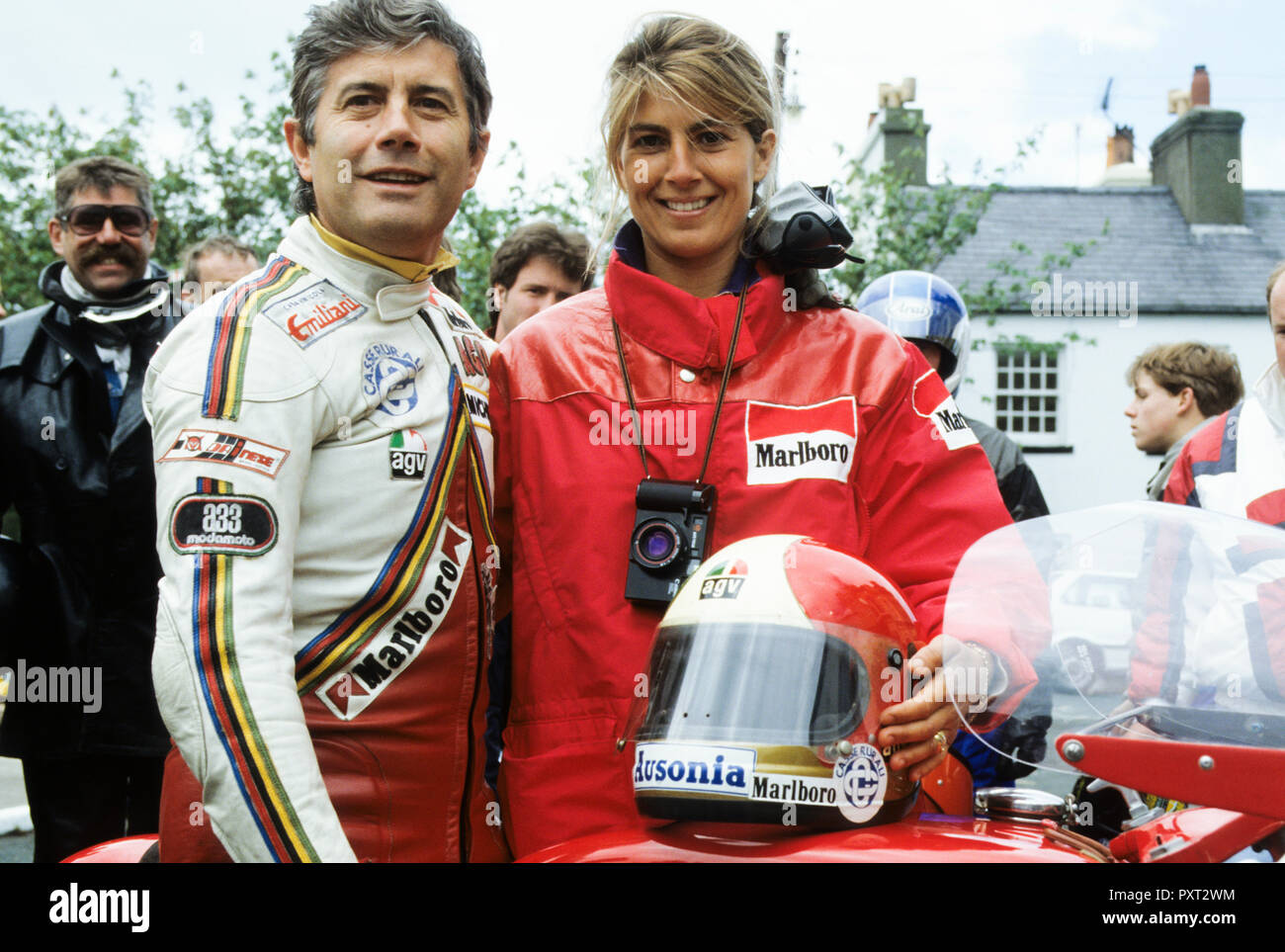 Giacomo Agostini e moglie Foto Stock