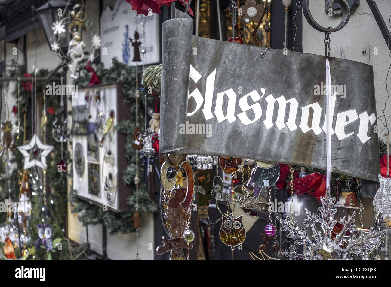 Weihnachtsmarkt im Nürnberger Handwerkerhof, Norimberga, Mittelfranken, Bayern, Deutschland, Europa, mercatino di Natale a Handwerkerhof a Norimberga, metà Foto Stock