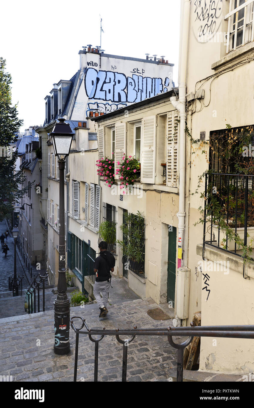 Scalinata di Montmartre - Parigi - Francia Foto Stock