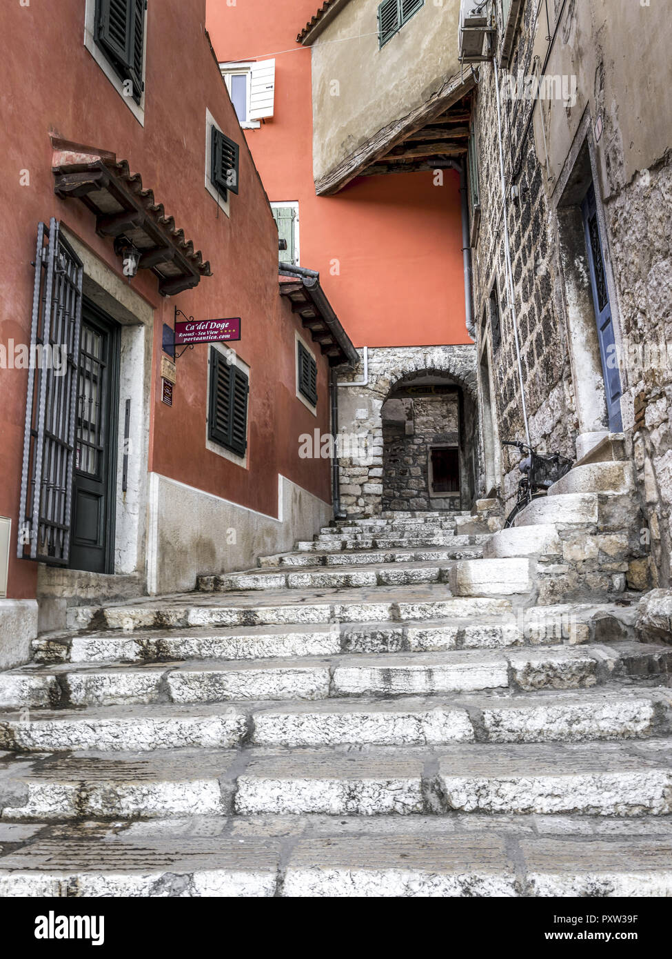 Città vecchia di Rovigno, Istria, Croazia Foto Stock