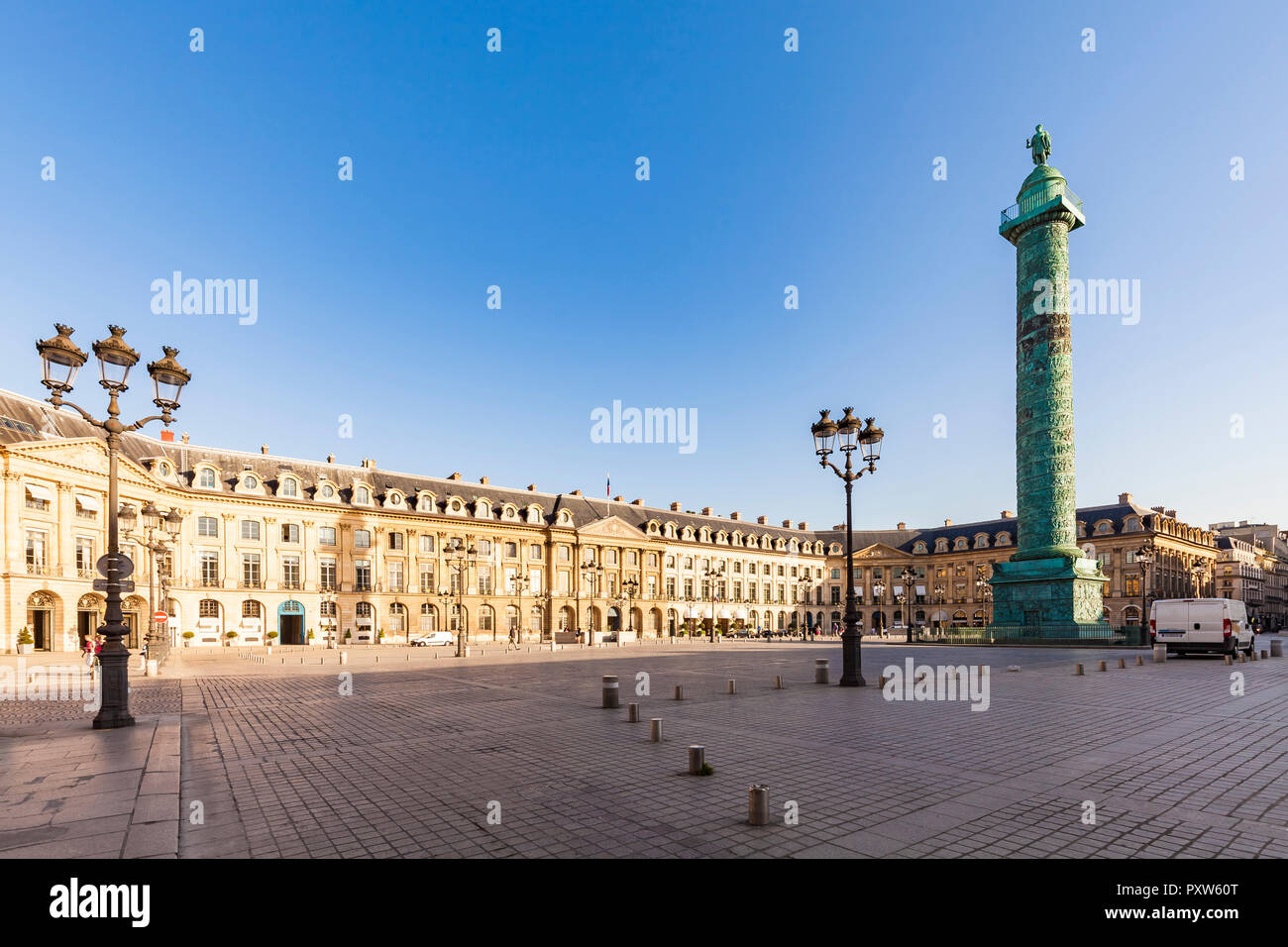 Francia, Parigi, Place Vendome, la Colonna della Vittoria, Colonne Vendome Foto Stock