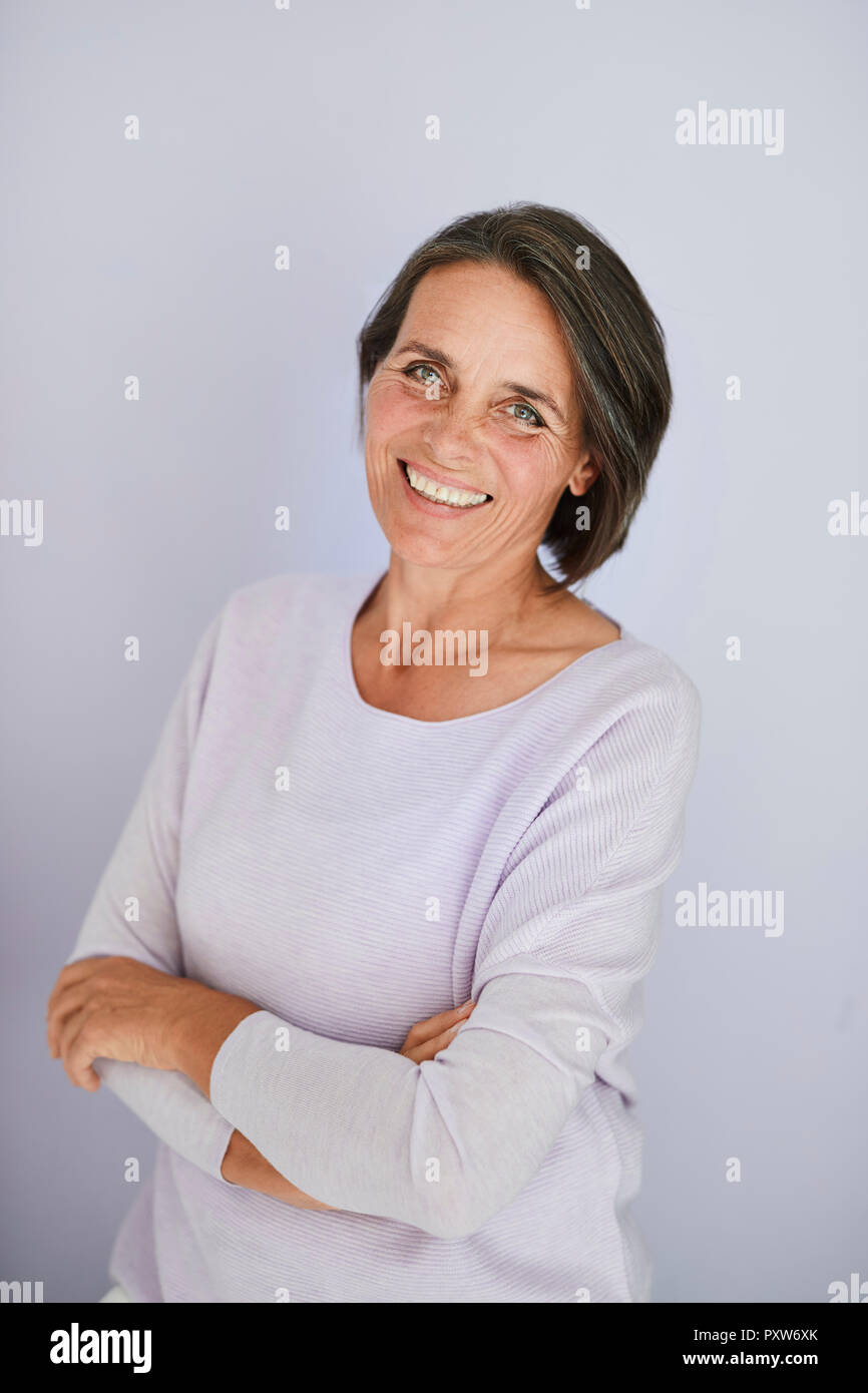 Ritratto di sorridere donna matura Foto Stock