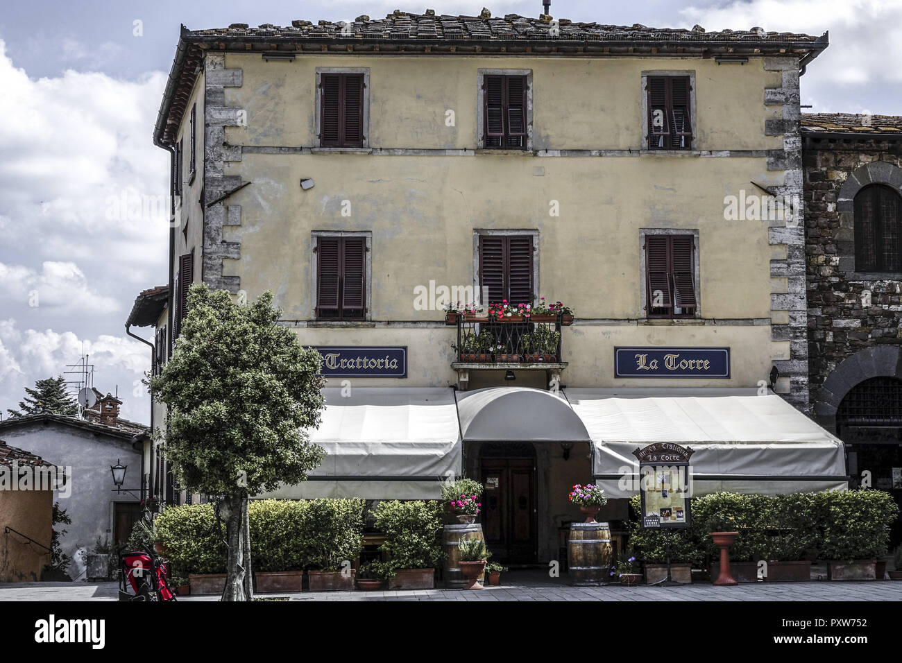 Alststadt von Castellina in Chianti Toskana, Italien, Europa (www.allover.cc/TPH) Foto Stock