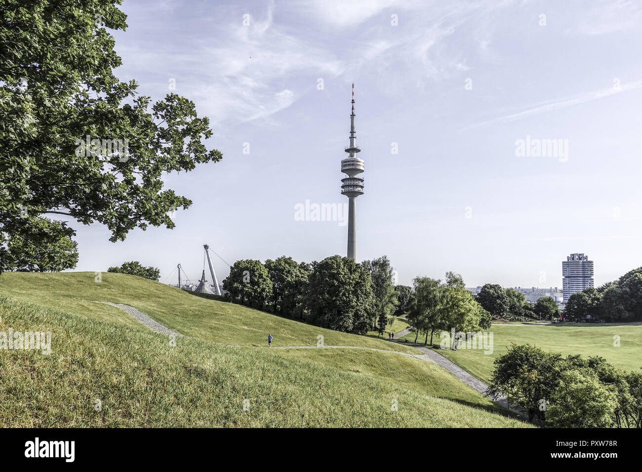 Fernsehturm Olympiaturm, Olympiapark, München, Bayern, Deutschland, Europa (www.allover.cc/TPH) Foto Stock