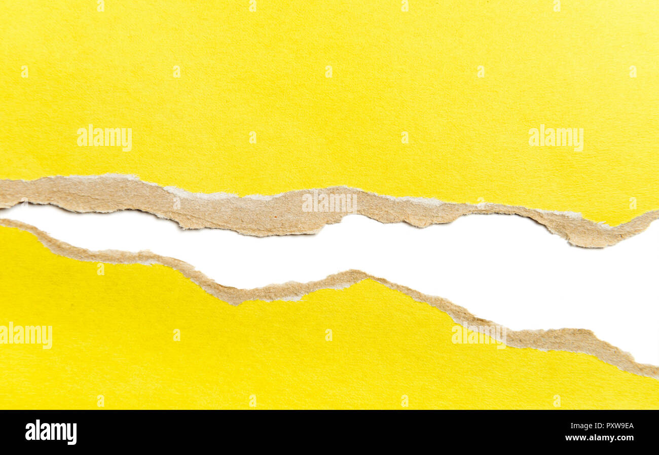 Carta strappata con spazio per il vostro messaggio. Percorso di lavoro Foto Stock