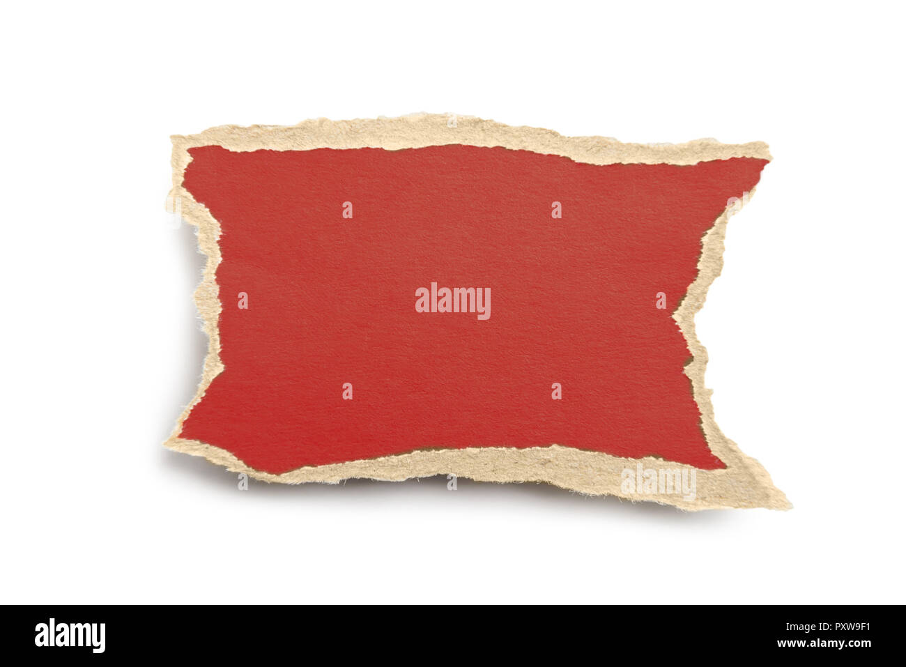 Pezzo di carta strappata con spazio per il vostro messaggio. Percorso di lavoro incluso Foto Stock