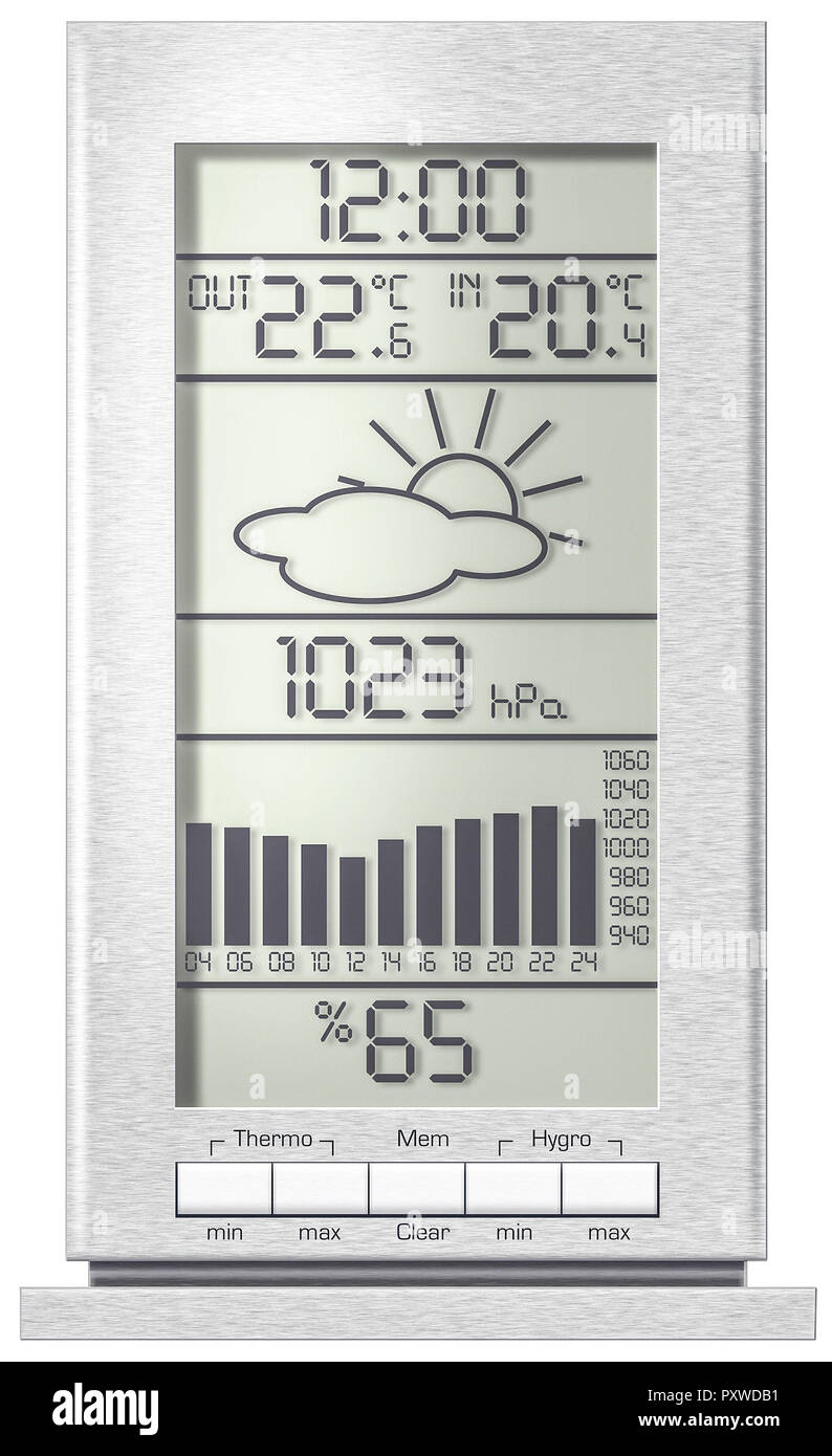 Digitale Wetterstation mit termometro und barometro, Computergrafik Foto  stock - Alamy