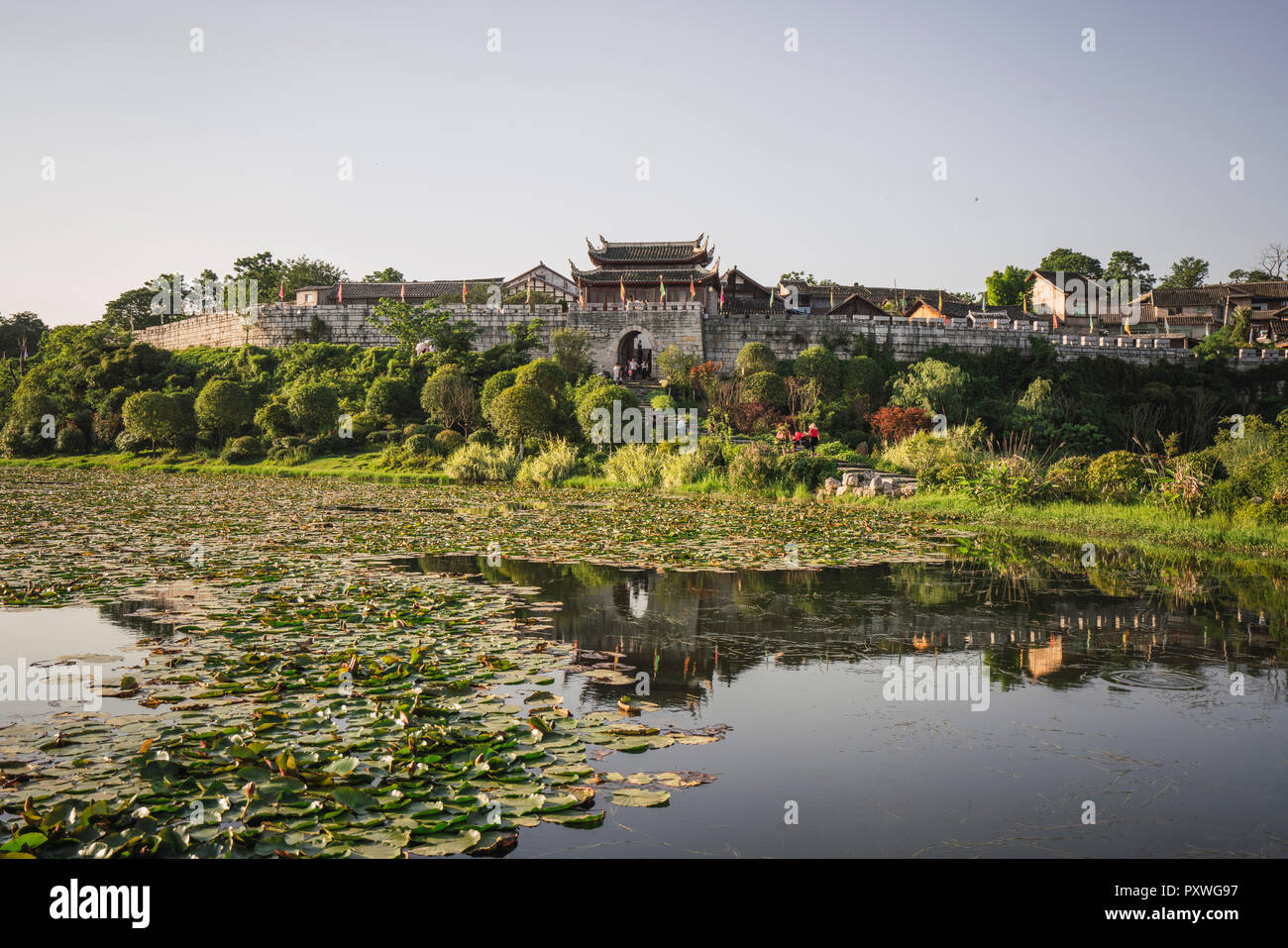 Cina, Qinyang, antica città Foto Stock